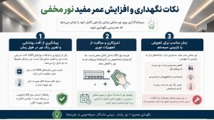 نکات نگهداری و افزایش عمر مفید نور مخفی