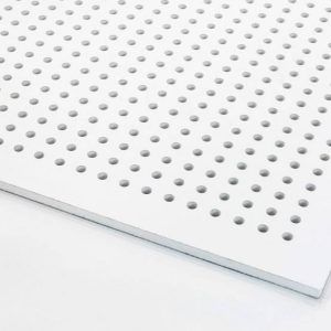 تایل 9.5mm معمولی آکوستیک پانچ دایره ای روکش PVC با فلیس در پشت تایل