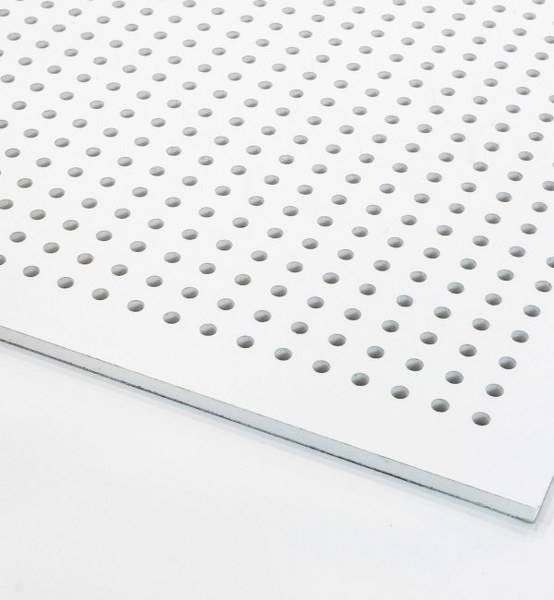 تایل 9.5mm معمولی آکوستیک پانچ دایره ای روکش PVC با فلیس در پشت تایل